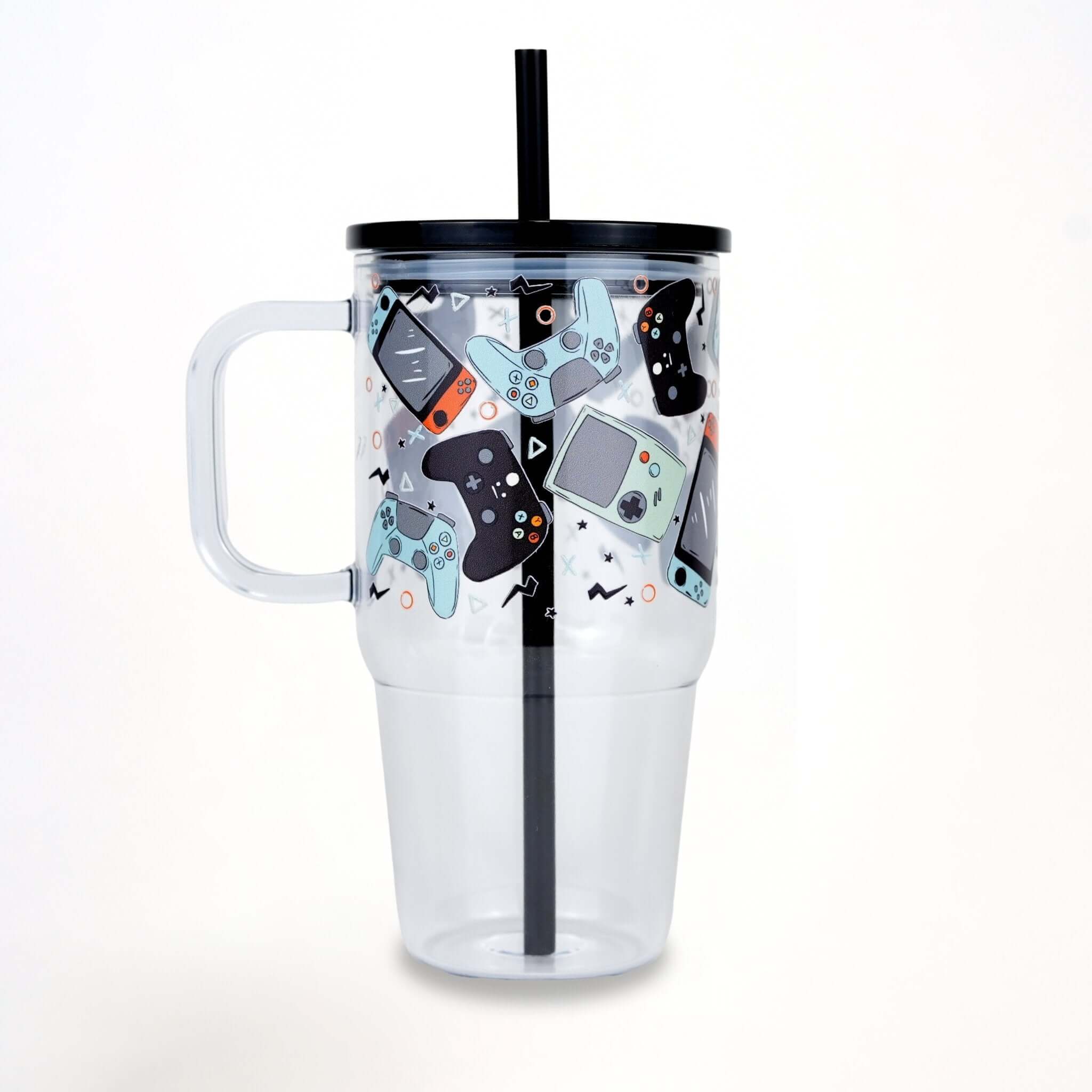 🚨SALE:  Level Up Gamer Tumbler 20oz Kids Tumbler with Handle, Lid & Straw
